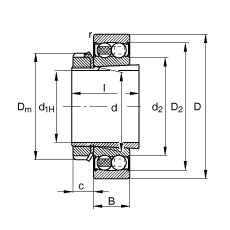 {(dio)S 2211-K-2RS-TVH-C3 + H311, (j) DIN 630  DIN 5415 (bio)(zhn)Ҫߴ, F׺;oɂ(c)ܷ