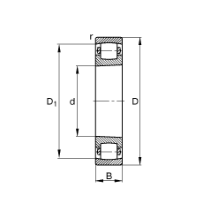 ΝLS 20212-K-TVP-C3,  DIN 635-1 ˜ʵҪߴ, FףF 1:12