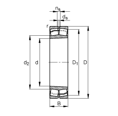 {ĝLS 22314-E1-K-T41A,  DIN 635-2 ˜ʵҪߴ, FףF 1:12