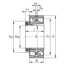 {ĝLS 23964-K-MB + H3964,  DIN 635-2 ˜ʵҪߴ, F׺;o